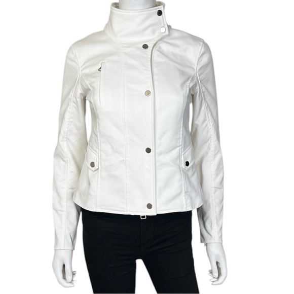 Veronica Beard Funnel Neck Peplum Jacket in Ivory - sz 0 - Picture 5 of 13